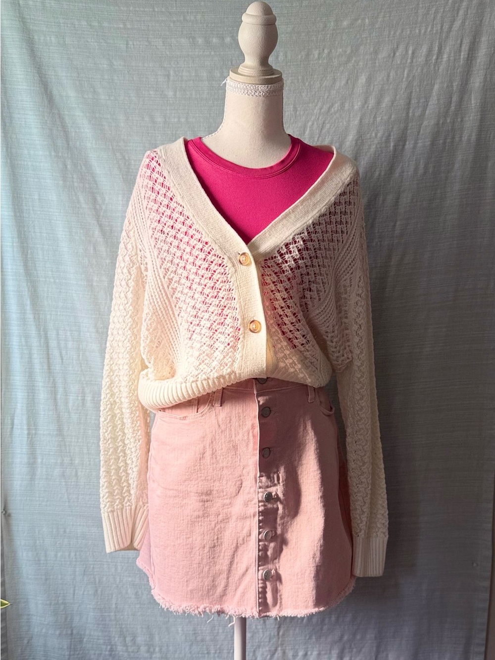 OFFLINE by Aerie Hot Pink Seamless Cropped Tee XS